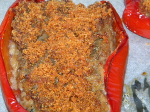 Barchette di peperoni ripiene